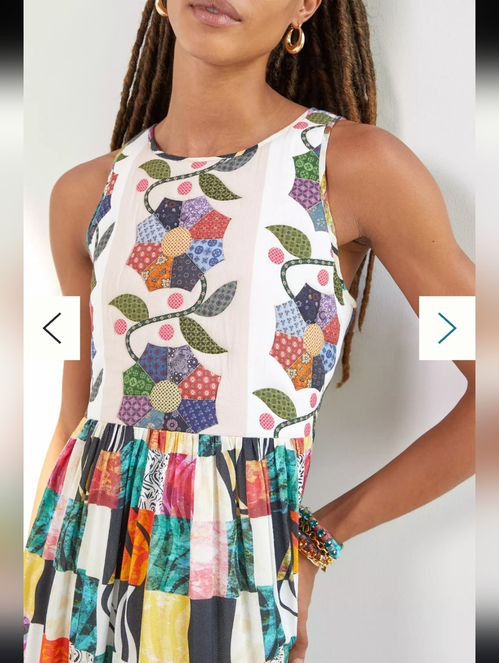 Anthropologie Let Me Be Quilted Patchwork Maxi Dress - Picture 2 of 11
